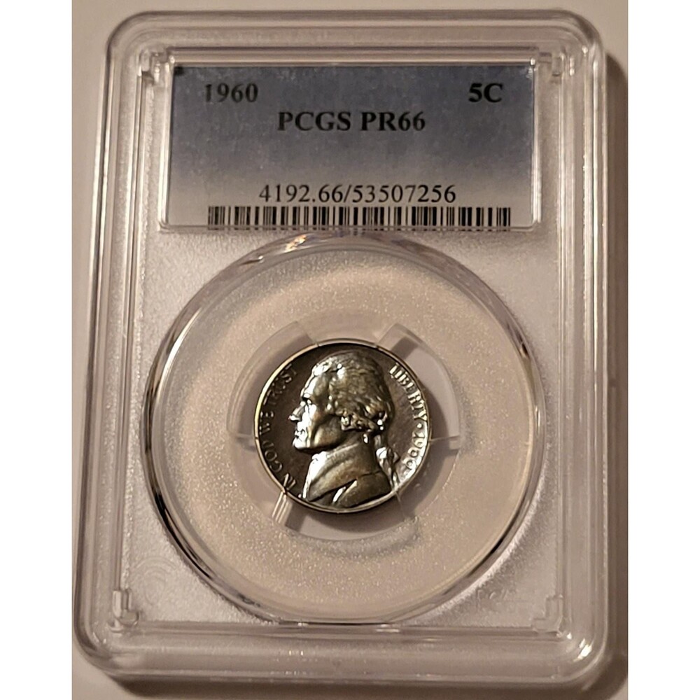 1960 Jefferson Nickel Proof PR66 PCGS Nice Light Patina